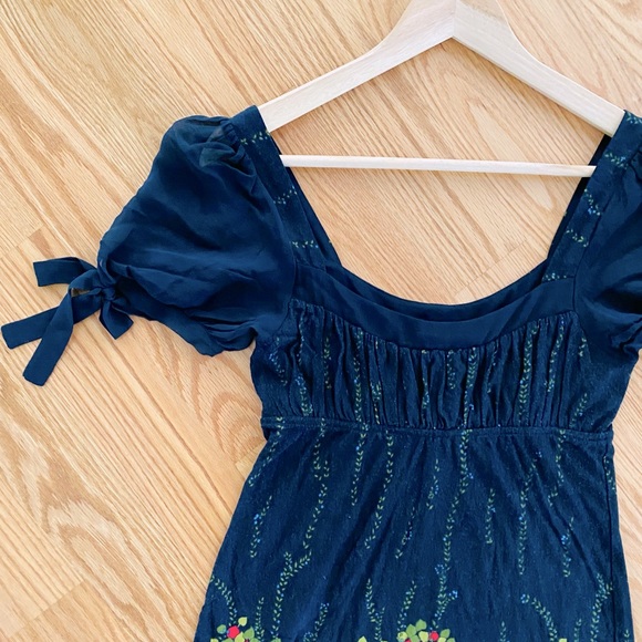 Free People - Square Neck Empire Mini Dress - Picture 3 of 9